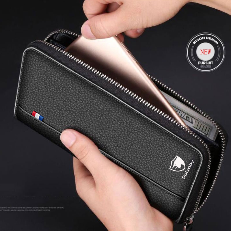 กระเป๋าเงิน กระเป๋าตัง wallet men เป๋าตังค์ กระเป๋าสตางค์หนัง ใบยาว มีซิป ลําลอง คุณภาพสูง สําหรับผู้ชาย