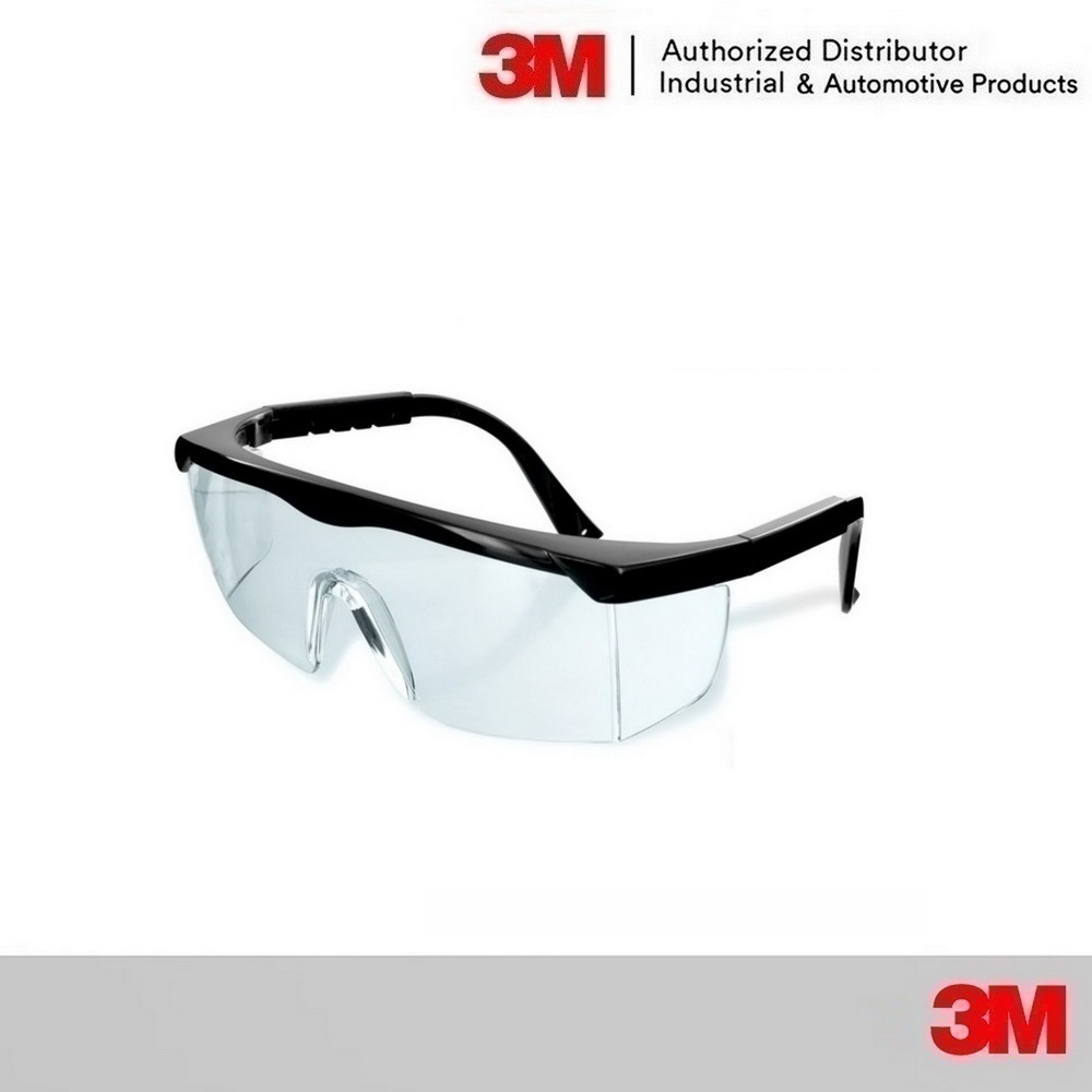 3M 1710 แว่นนิรภัย (แว่นเซฟตี้) กรอบดำ เลนส์ใส Safety Eyewear Protection SAFETY EYEWEAR, CLEAR, HARD COAT