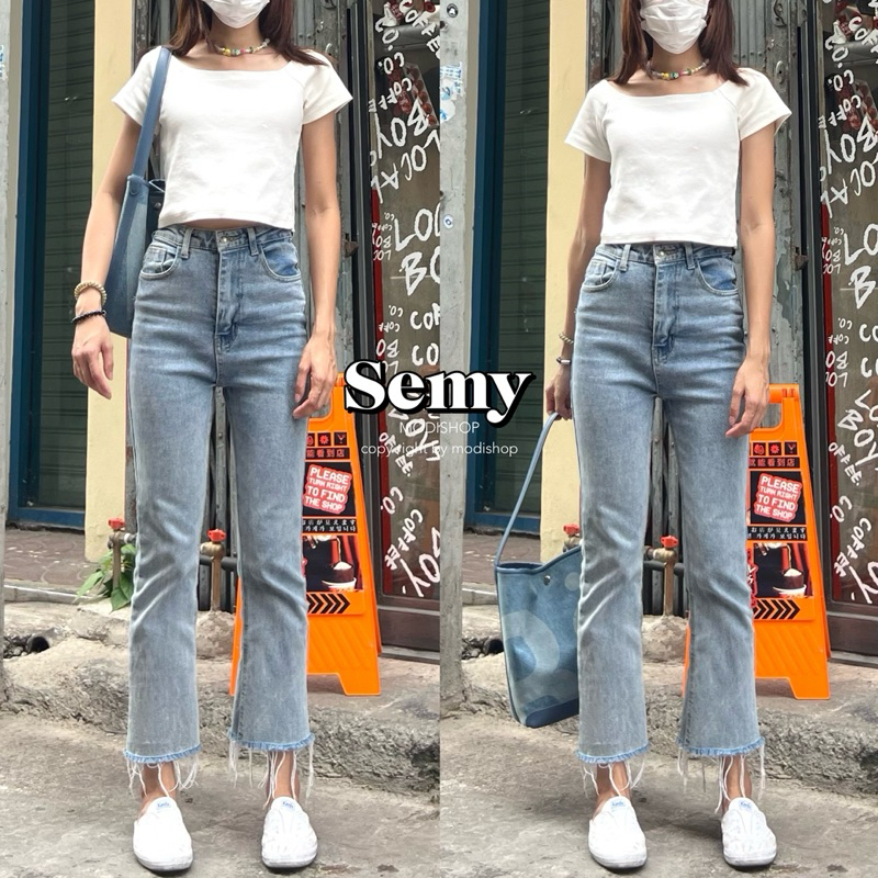 (จัดส่งภายใน 2 วัน) กางเกงยีนส์ semy jeans by modishop