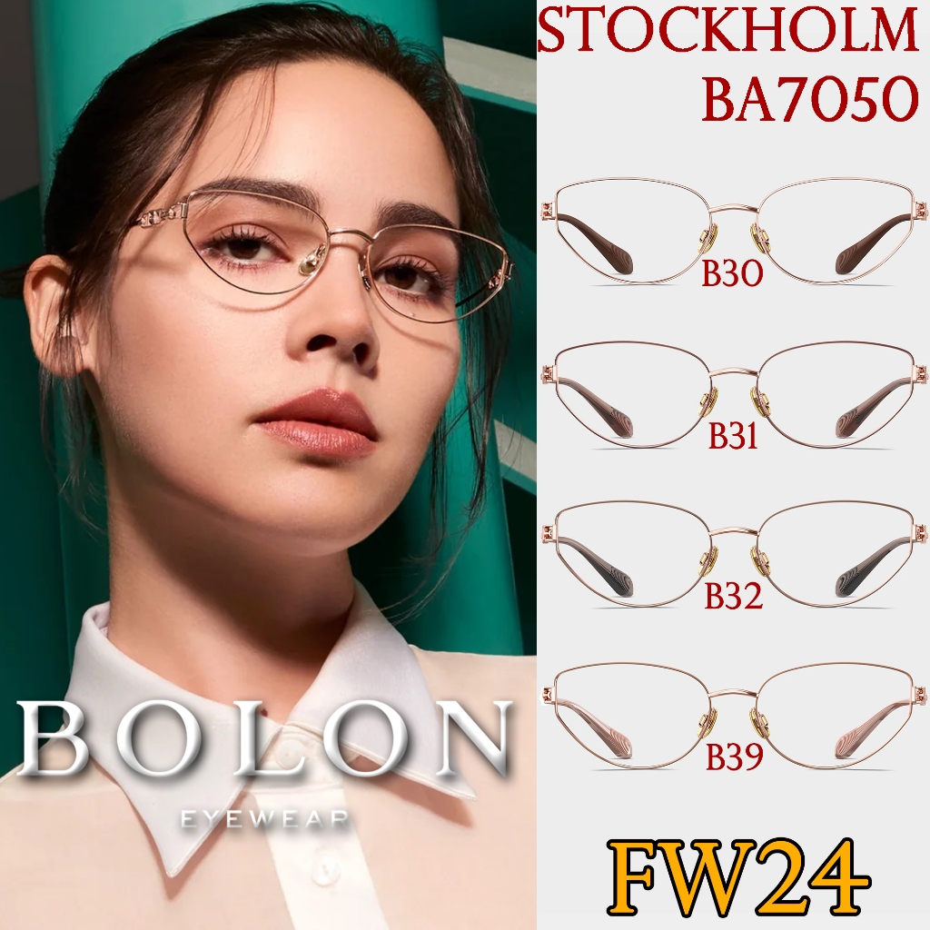 FW24 BOLON กรอบแว่นสายตา รุ่น BA7050 B30 B31 B32 B39 [ฺβ-Titanium|β-Titanium] แว่นของญาญ่า แว่นสายตา