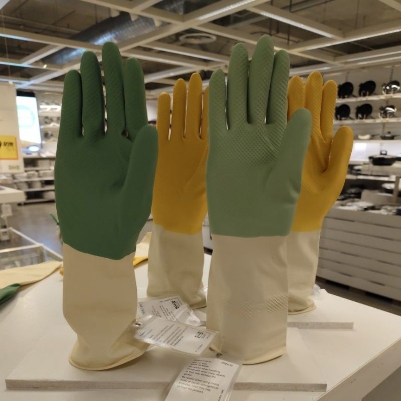 IKEA,แท้,ถุงมือยางอิเกีย,อีเกีย, ikea,ถุงมือทำความสะอาด,ล้างจาน,ทำสวน,ปลูกต้นไม้