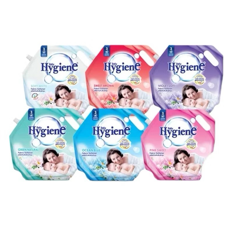 Hygiene ไฮยีน ผลิตภัณฑ์ปรับผ้านุ่ม ขนาด 1800 มล. 1 ถุง