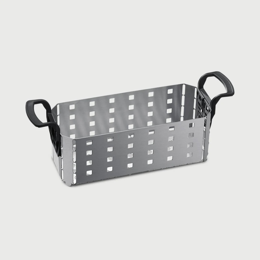 stainless steel modular basket for elma ultrasonic Type 60 ตะกร้าสแตนเลสแบบโมดูลาร์ พร้อมที่จับพลาสต