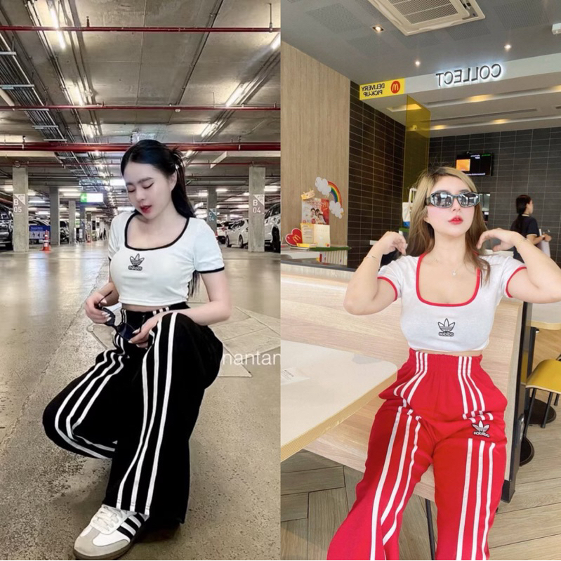 ↬ 𝑵𝒆𝒘 𝒄𝒐𝒍𝒍𝒆𝒄𝒕𝒊𝒐𝒏 ̆̈ nantana Set อาดิดาส สุดคลาสสิค สาวสปอร์ตห้ามพลาดเลยคร่าา เซทนี้แมทมาให้แบบเรียบๆ