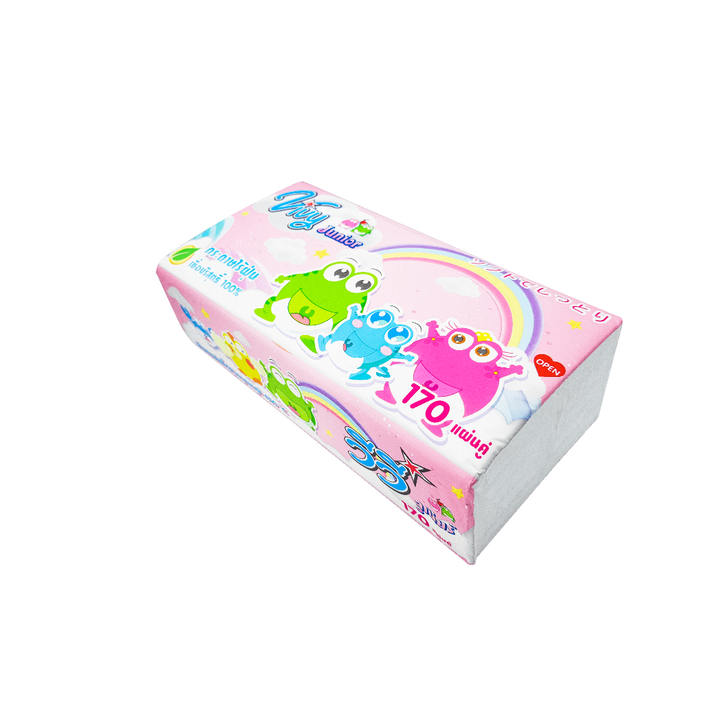 ยกลัง 10 หิ้ว 50 ห่อ กระดาษทิชชู่เช็ดหน้า VIVY วีวี  170 แผ่น หนา 2 ชั้น แถมฟรียาสีฟัน D-Herb 2หลอด - 4