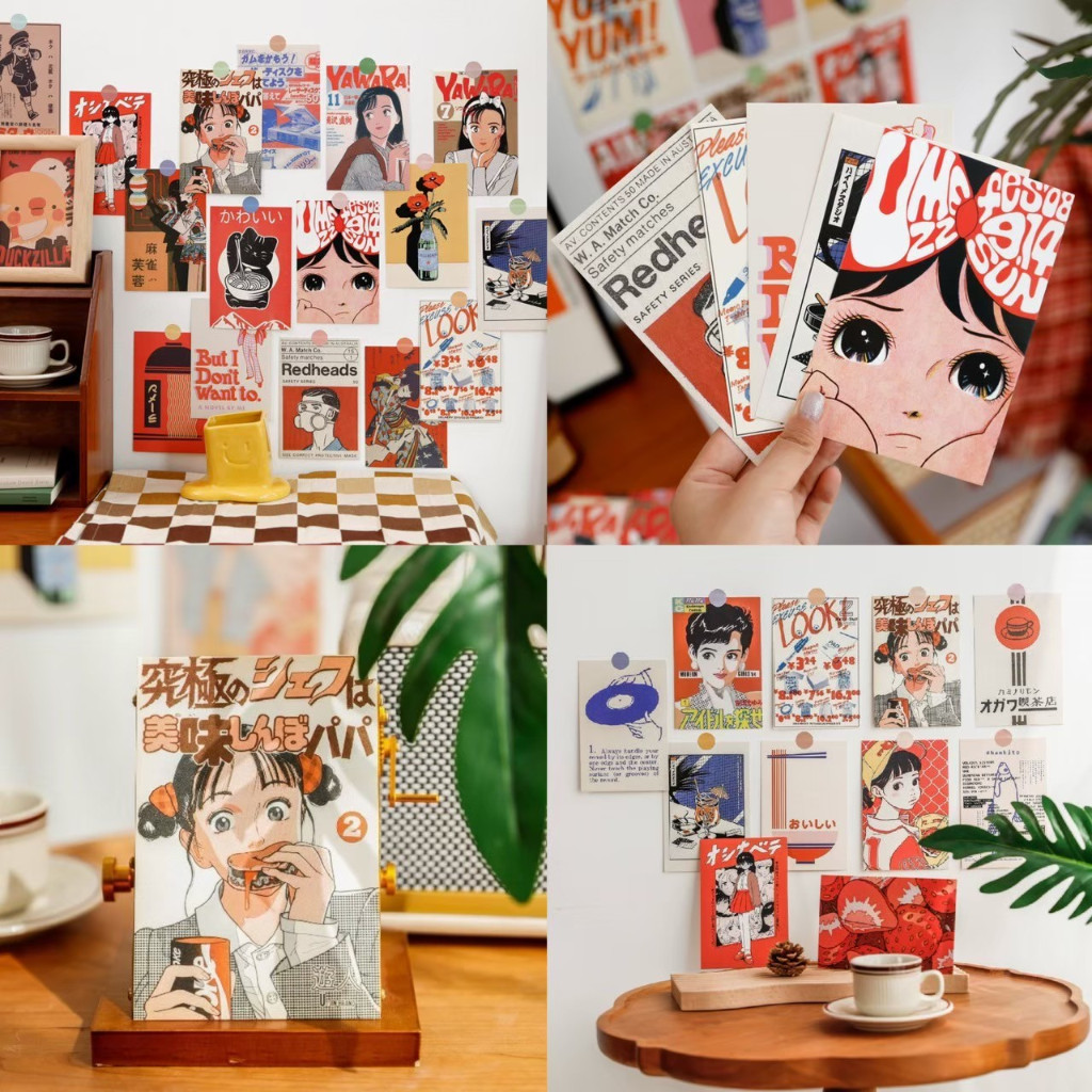 ส่งจากไทย  โปสการ์ด Japanese Style สวยๆ สไตล์มินิมอล รูปติดผนัง รูปตกแต่งผนัง พร๊อพ