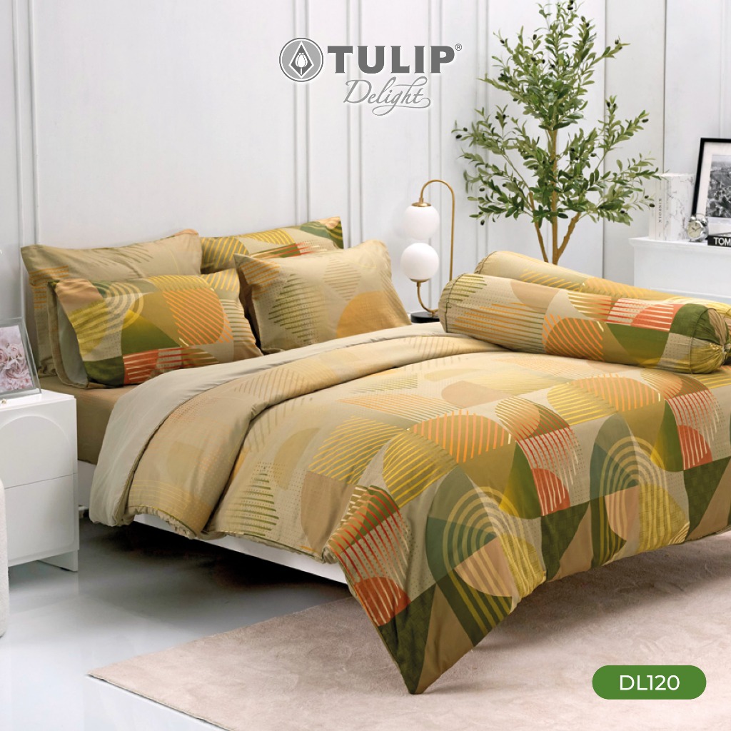 TULIP รุ่นTULIP Delight พิมพ์ลาย DL120 โทนสีสดใส ในสไตล์ที่เป็นคุณ ชุดเครื่องนอน ผ้าปูที่นอน ผ้าห่มนวม
