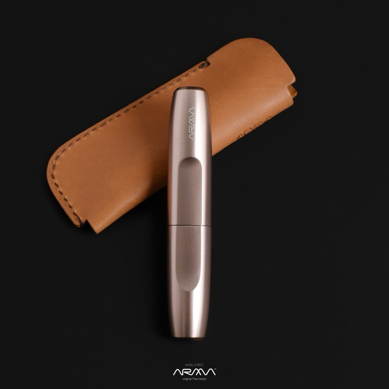 ยาดม อาร์ม่า ARMA HERBAL - Rose Gold พร้อมเคสหนัง : A first refillable personal aromatic Yadom