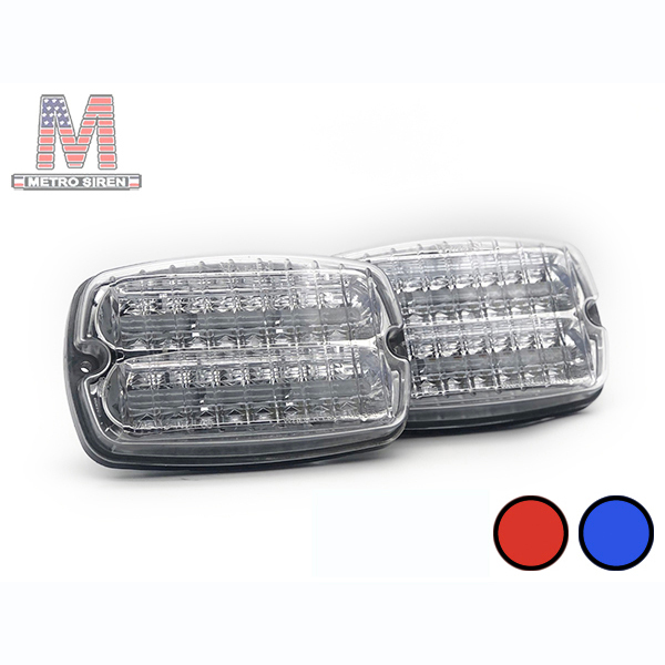 Whelen M6 สีแดงข้าง น้ำเงินข้าง (มือสอง - คู่)