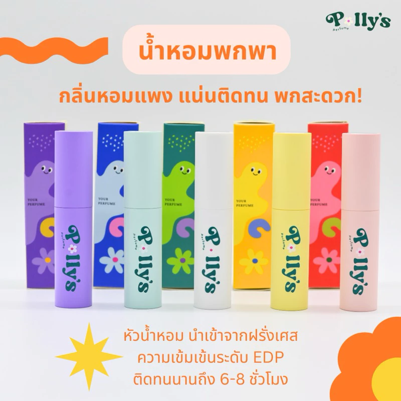 2 ขวด ฟรีเทสเตอร์👀Polly's น้ำหอมพกพา สุดคิ้วท์ หอมแพง ติดทน ใช้งานสะดวก!✨🩷