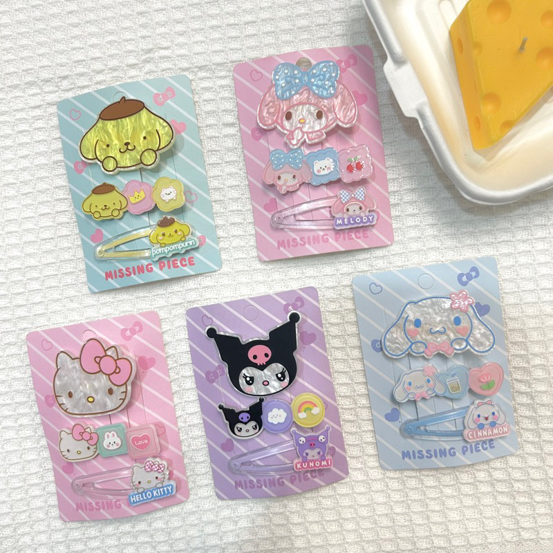 พร้อมส่งจากไทย G-04กิ๊บติดผมซาริโอsanrio3ชิ้น/เซท กิ๊บติดผมแฟชั่นการ์ตูน