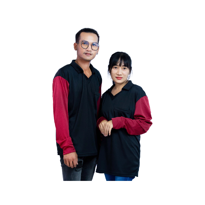 เสื้อคนงาน ผ้ากีฬา IB ไฮเกรด (ผ้าโพลีเอสเตอร์ 100%) สีไม่ตก เสื้อ ทูโทน 2 สี สวยสะดุดตา