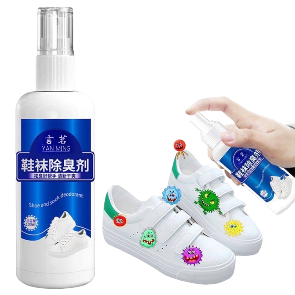 สเปรย์ดับกลิ่น เท้าและรองเท้า กลิ่นอับชื้น กำจัดแบททีเรีย ปริมาณ 100 ml