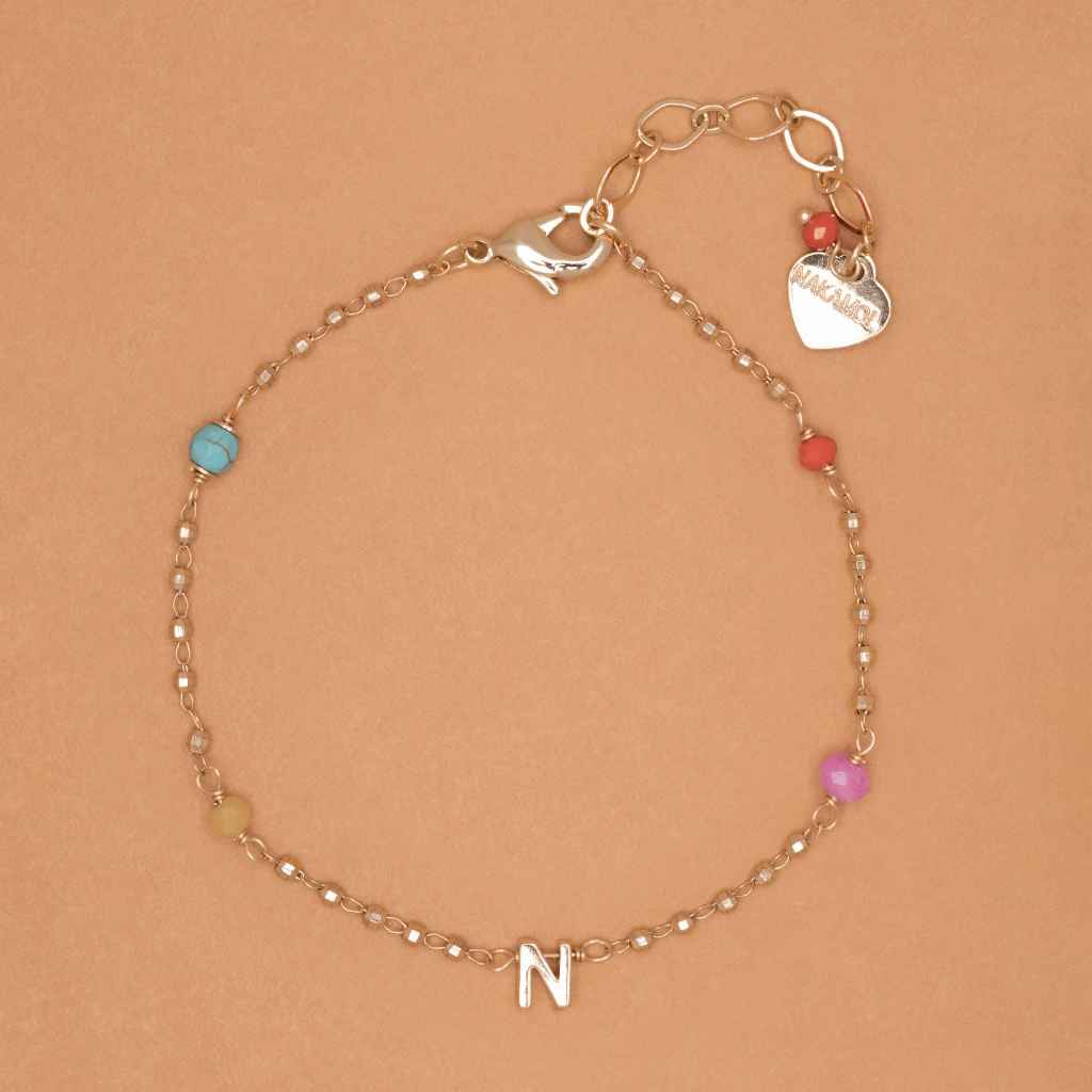 GOLD N BEAD STUD BRACELET