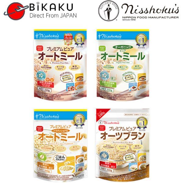 Nisshoku Premium Pure Oatmeal ORGANIC PURE OATS PREMIUM PURE OATS BRAN 🇯🇵【Direct from Japan】