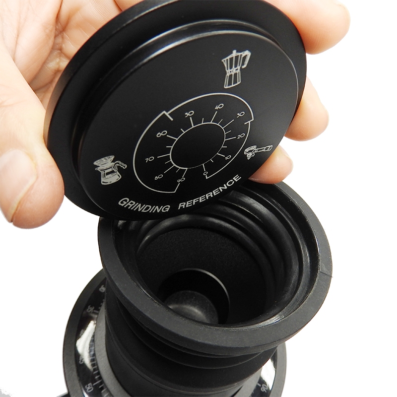 Grind Level Indicator Lid for APRESSO A4 DF64V ฝาปิดโลหะ พร้อมเบอร์บดแนะนำ สำหรับ APRESSO A4 DF64V b