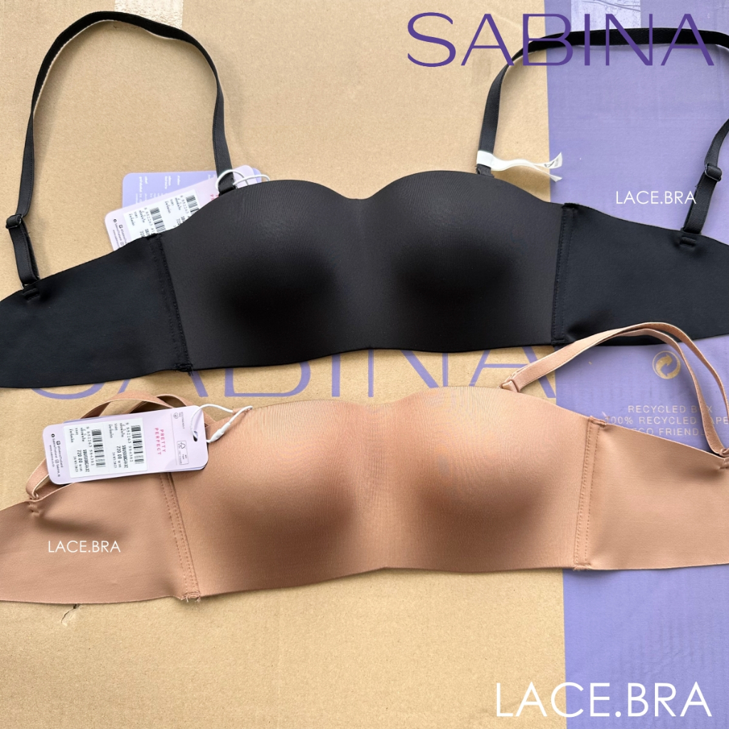 รหัส SBU9300 SABINA BRALESS เสื้อชั้นใน Invisible Wire (ไม่มีโครง) Body Bra The Series (เกาะอก) Seam