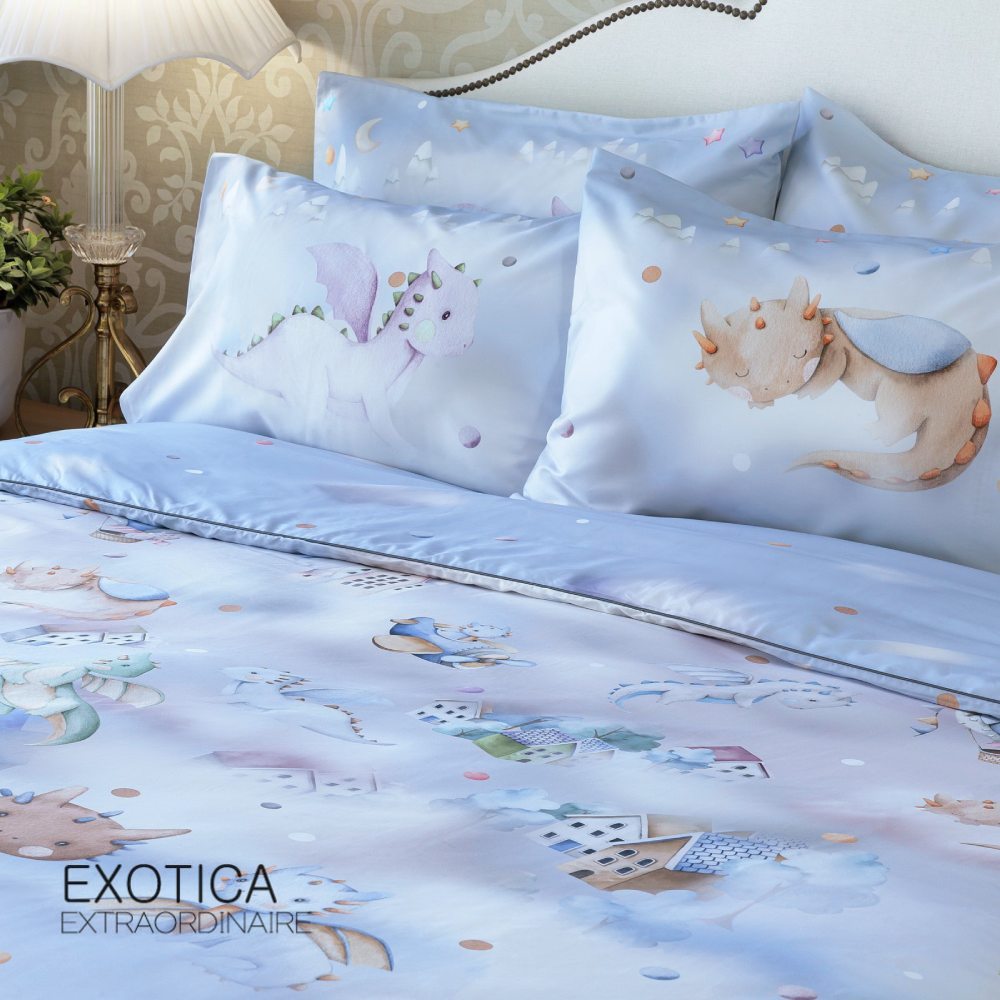EXOTICA ผ้าปูที่นอน/ปลอกผ้านวม/ผ้านวม ลายPUFF ขนาด 6ฟุต(คิงไซส์) /5ฟุต(ควีนไซส์) /3.5ฟุต(ทวินไซส์)