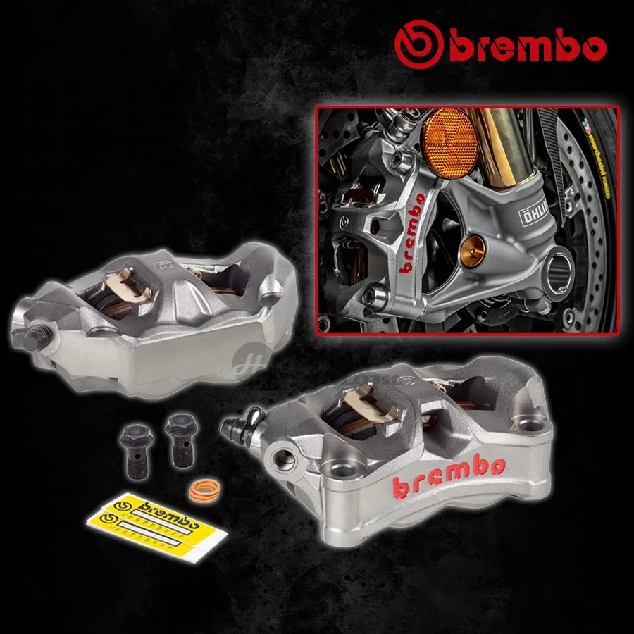 ปั๊ม BREMBO​ STYLEMA 100mm แท้100% เทาโลโก้แดง ปั๊ม Brembo แท้