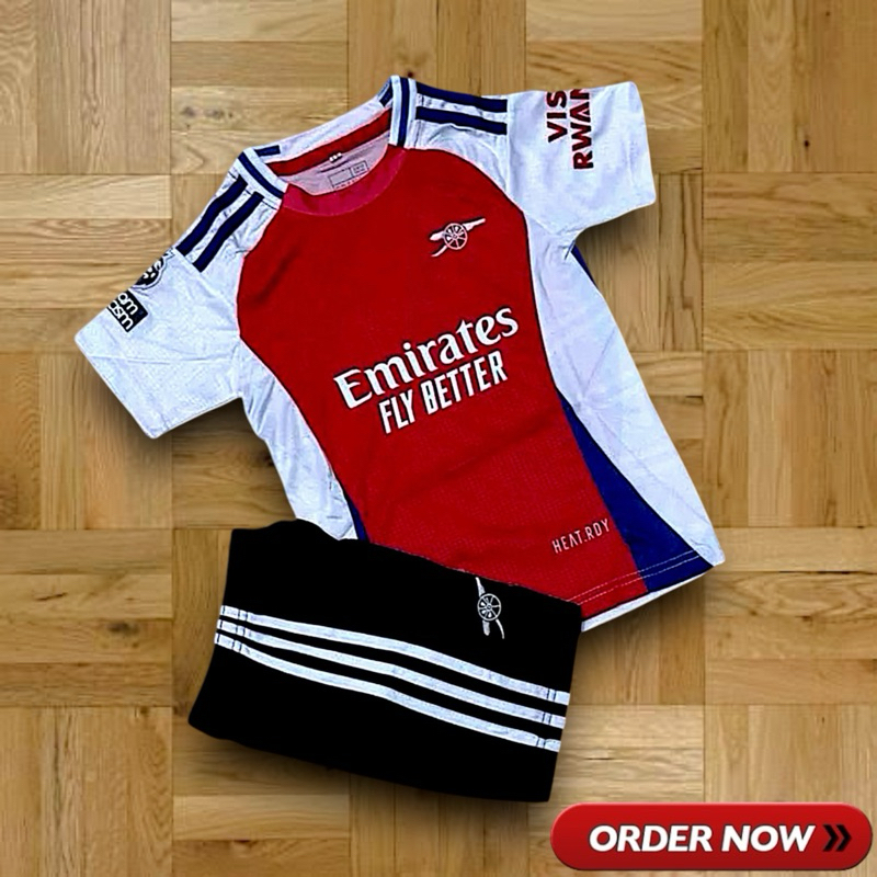 ชุดกีฬาเด็ก อาร์เซนอล รุ่นใหม่ล่าสุด 24/25 ครบชุด มีเสื้อพร้อมกางเกง ราคาถูก