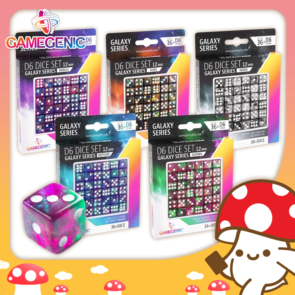 Gamegenic : Galaxy Series D6 Dice Set ลูกเต๋า 6 หน้า ชุดละ 36 ลูก จาก Kinoko Card Game Shop | เต๋า B