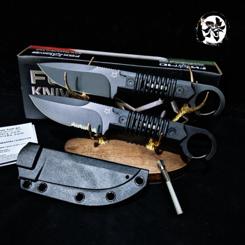 มีดแคมป์​ มีดเดินป่ายุทธวิธี​ FOX​ KNIVES​ FX-630 B​ (สำเนา)​ 5CR15​mov​ มี2แบบ​ให้เลือก​