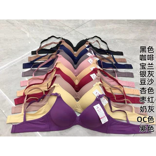 A22 non-wired bra ถ้วยเล็ก AB ถ้วยบาง 2-breasted ชุดชั้นในนุ่มเนียนหน้าอกผู้หญิงขนาด 34-40