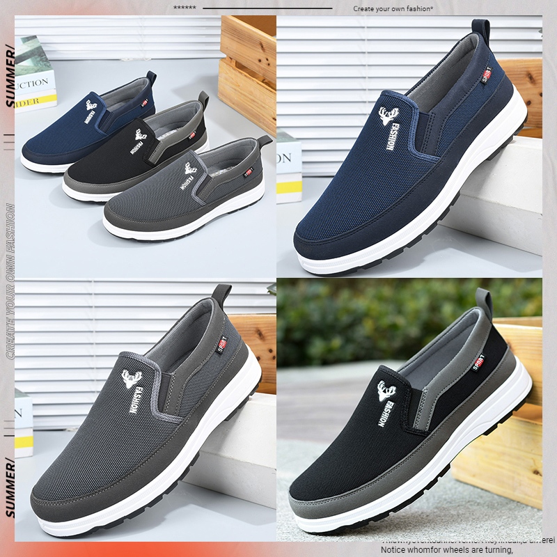 Fshoes งานปังเข้าใหม่แนะนำ  รองเท้าผ้าใบผู้ชายลำลองทรงสลิปออน งานแฟชั่น ทรงดี ดีไซน์เท่ ให้ฟีลดูมินิมอล รุ่นนี้สามารถสว