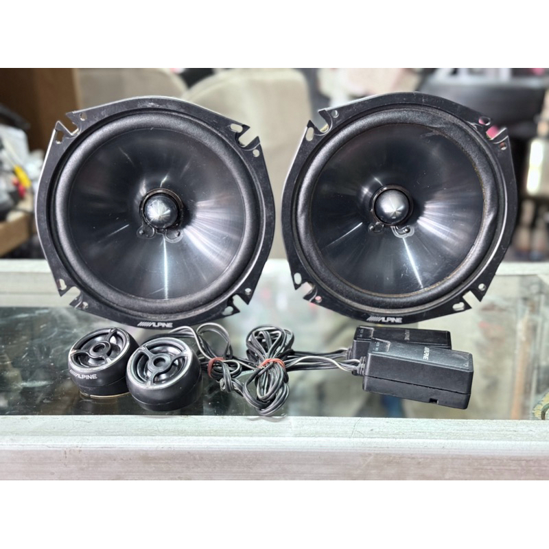 ลำโพงชุดแยกชิ้น Alpine STE-G170S ชุดลำโพงสองทางแยกชิ้นพร้อมกล่องแยกเสียง ตรงรุ่น ของแท้มือสอง นำเข้า
