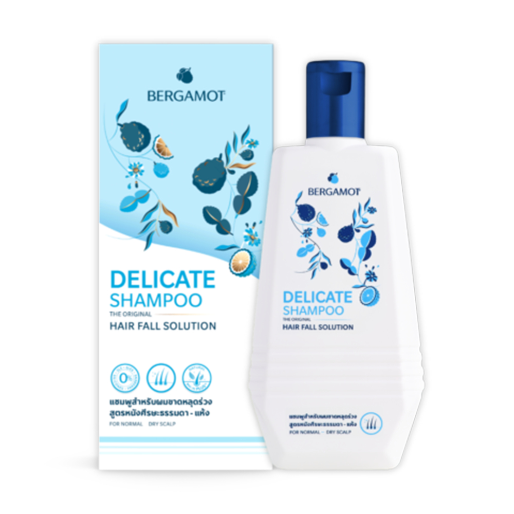 BERGAMOT เบอกาม็อท เอ็กซ์ตร้า เดลิเคท แชมพู ( ลดผมขาดหลุดร่วง สำหรับหนังศรีษะมัน )