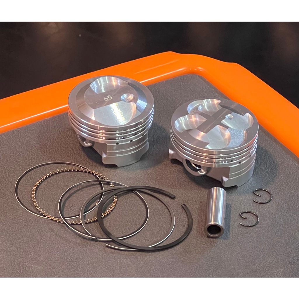 ลูกสูบ59mm. กระโปรงฟอร์จสลัก13 หลบ2วาล์ว30/26 และ หลบ4วาล์ว 21/24 สำหรับเวฟ
