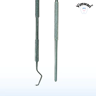ไม้แคะฟันด้ามสแตนเลส + กระจกส่องฟัน (16cm) ขายเป็นคู่ ขนาดความยาว 16cm