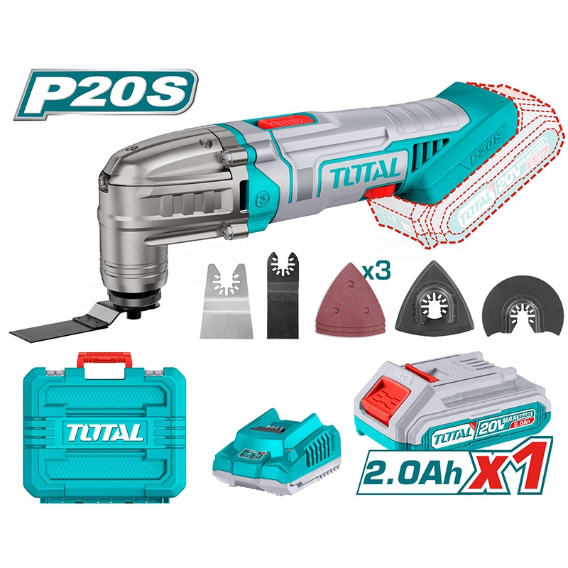 TOTAL มัลติทูลล์ เครื่องตัด ขัด อเนกประสงค์ ไร้สาย 20V TMLI20228