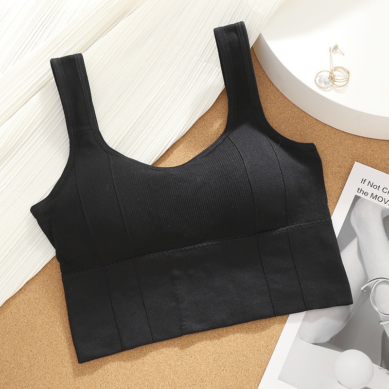 PX สปอร์ตบราผู้หญิง เสื้อกล้ามเสริมฟองน้ำ ผ้าคอตตอน รอบอก 24-36 นิ้ว ใส่ออกกำลังกาย/เล่นกีฬา