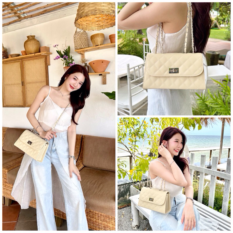 New🔥Tomu Hana น่ารักมาก🧁💘กระเป๋าสะพายไหล่ สะพายข้าง ปรับได้2แบบ