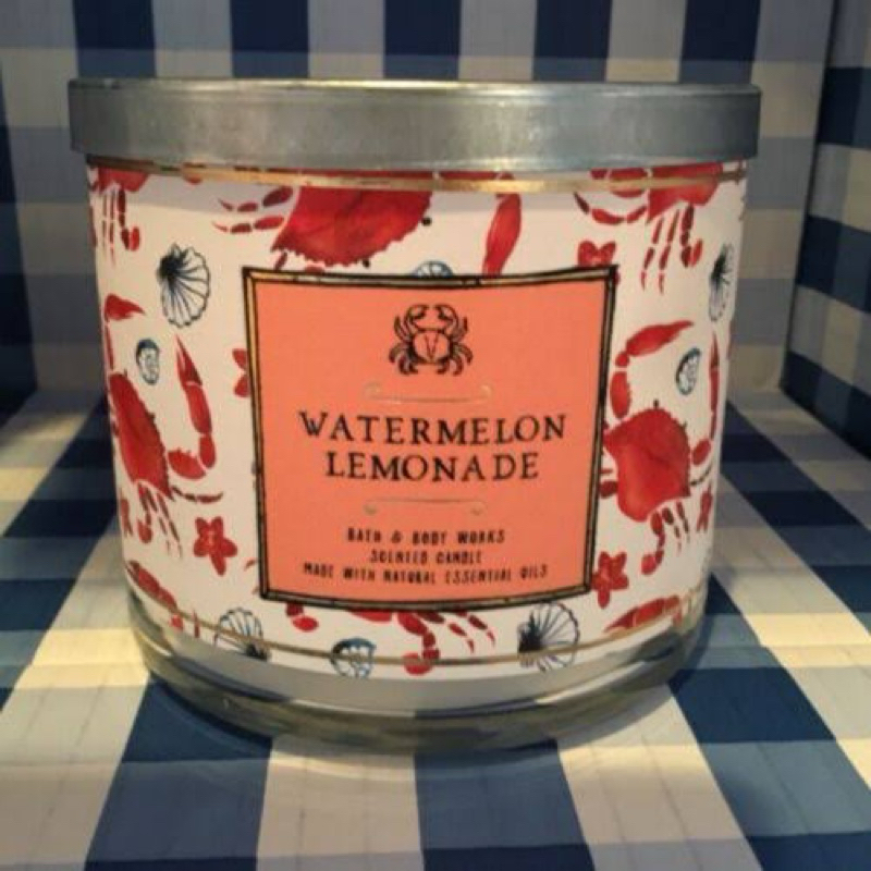 Bath & Body Works Watermelon Lemonade 3 Wick Candle 411g. ของแท้