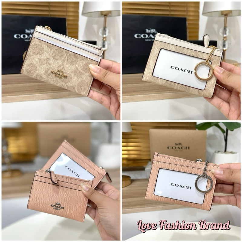 ของแท้ 100% กระเป๋าใส่นามบัตร/บัตรเครดิต MINI SKINNY ID CASE SIGNATURE CANVAS Style No. F88208 / F88250 cr972