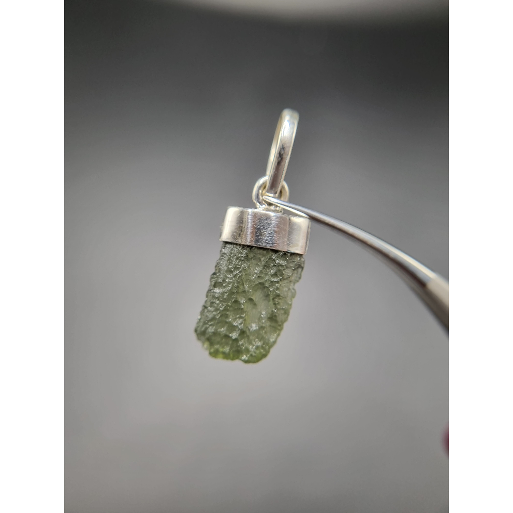 จี้ Moldavite เงินแท้ Silver AG 925/1000 Czech republic MJ24-AG21 2.0g