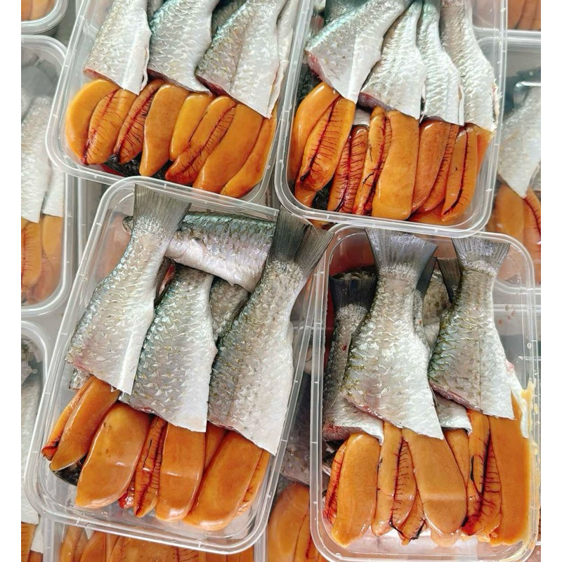 ปลากระบอกไข่ ทำแล้ว พร้อมใช้ กล่อง 450 กรัม ฟรีโฟม