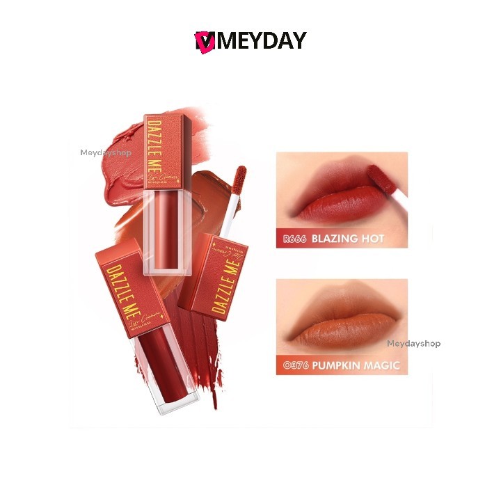 DAZZLE ME ลิปมูส ครีม แดซเซิล มี Mousse Lip Cream เม็ดสีสดแน่นชัด ละมุน ทาได้ทั้งแก้มและปาก (4 สี)