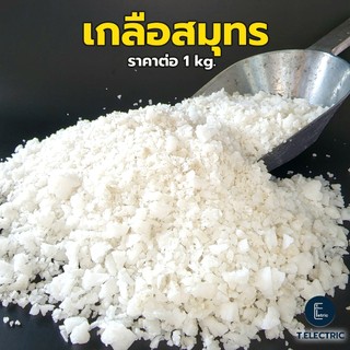 เกลือสมุทรแท้ 900g. เกลือทะเล 100% เกลือเม็ดเลี้ยงปลา เกลือสปาขัดผิว ดอกเกลือ Salt เกลือปรุงรส