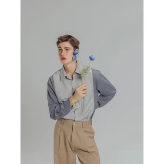KINS | เสื้อเชิ้ตแขนยาว สีทูโทน มีทั้งหมด 3 สี เสื้อเชิ้ตผู้ชาย เสื้อแขนยาว (KS06)