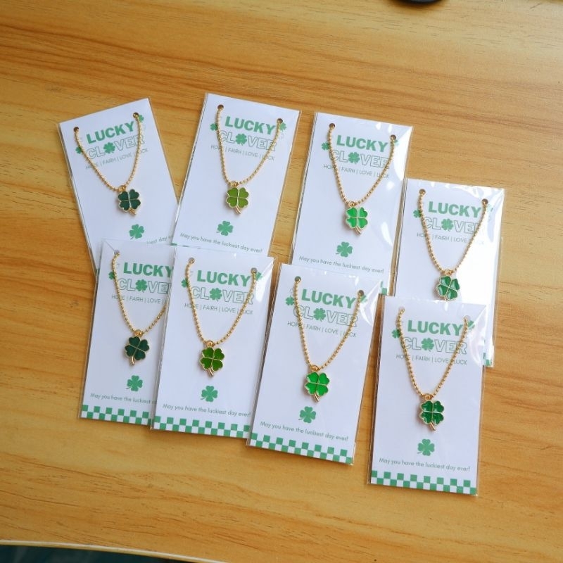 LUCKY COLVER พวงกุญแจโลหะจี้โคลเวอร์ | ของขวัญปัจฉิม ของขวัญขอบคุณลูกค้า