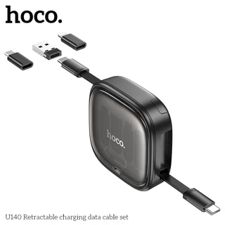 HOCO U140 ชุดชาร์จ All-in-one กล่องสายชาร์จอเนกประสงค์ ชาร์จเร็ว ยืดหดได้ ตัวแปลงสายชาร์จ 6 แบบ hc1