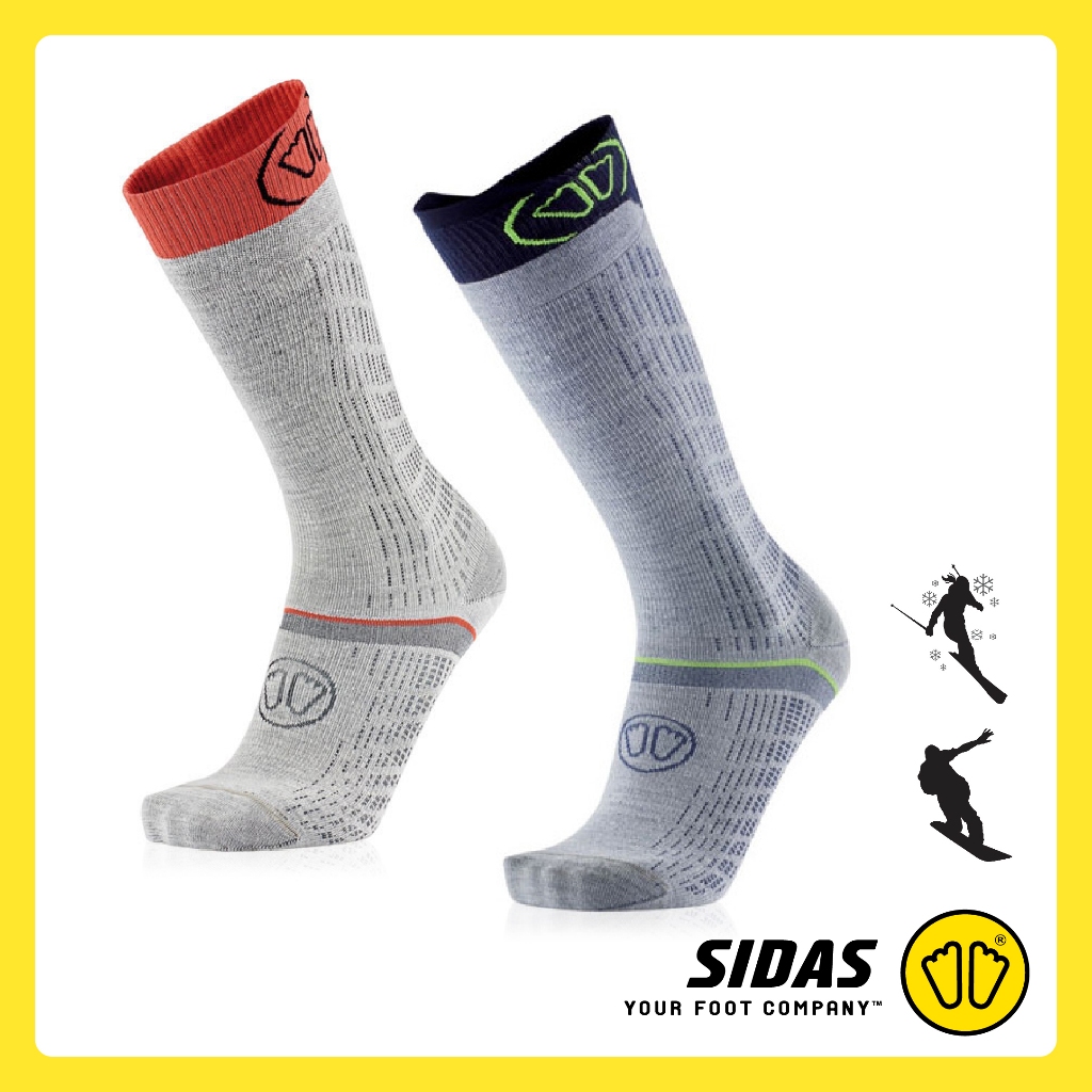 SIDAS Ski Socks Merino Performance ถุงเท้าสกี-สโนว์บอร์ด ขนแกะเมอริโน่ อุ่นสบาย เพิ่มประสิทธิภาพการเล่น