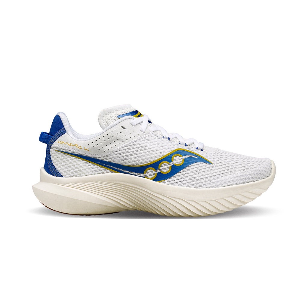 SSAUCONY M KINVARA 14 - WHITE/COBALT รองเท้าวิ่ง ผู้ชาย ซาวโคนี่ KINVARA 14 สีขาว