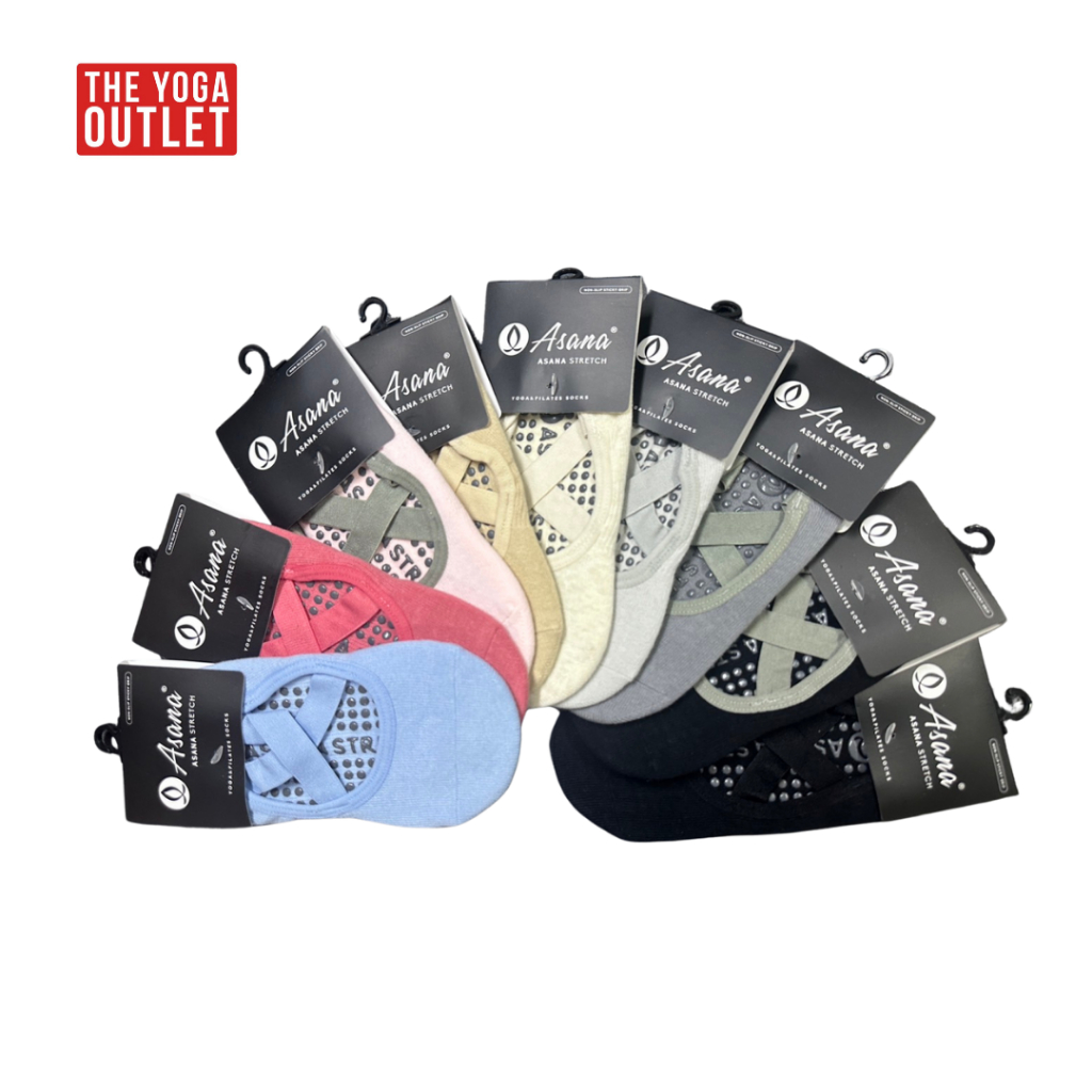 ASANA Stretch Yoga Grip Socks ถุงเท้าโยคะกันลื่น Yoga Pilates Barre