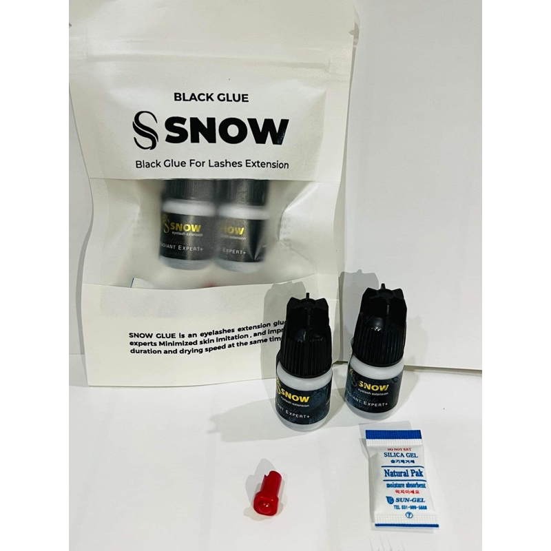 กาวต่อขนตาSnowดำ ติดทนนาน7-8สัปดาห์