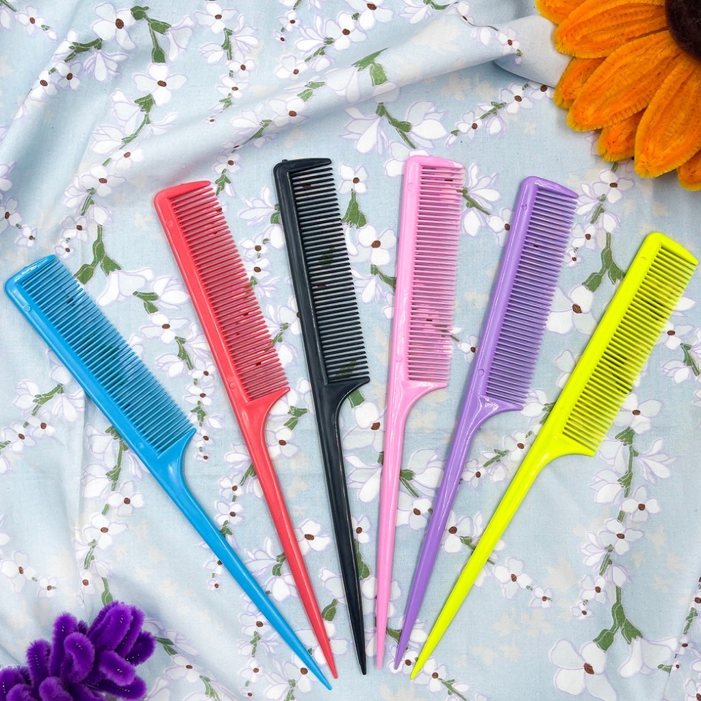 ⭐ราคาส่ง 1บาท⭐หวีหางแหลม หวีจัดแต่งทรงผม📌เลือกสีได้ พร้อมส่งในไทย หวีปลายแหลม หวีพกพา จัดแต่งทรงผม