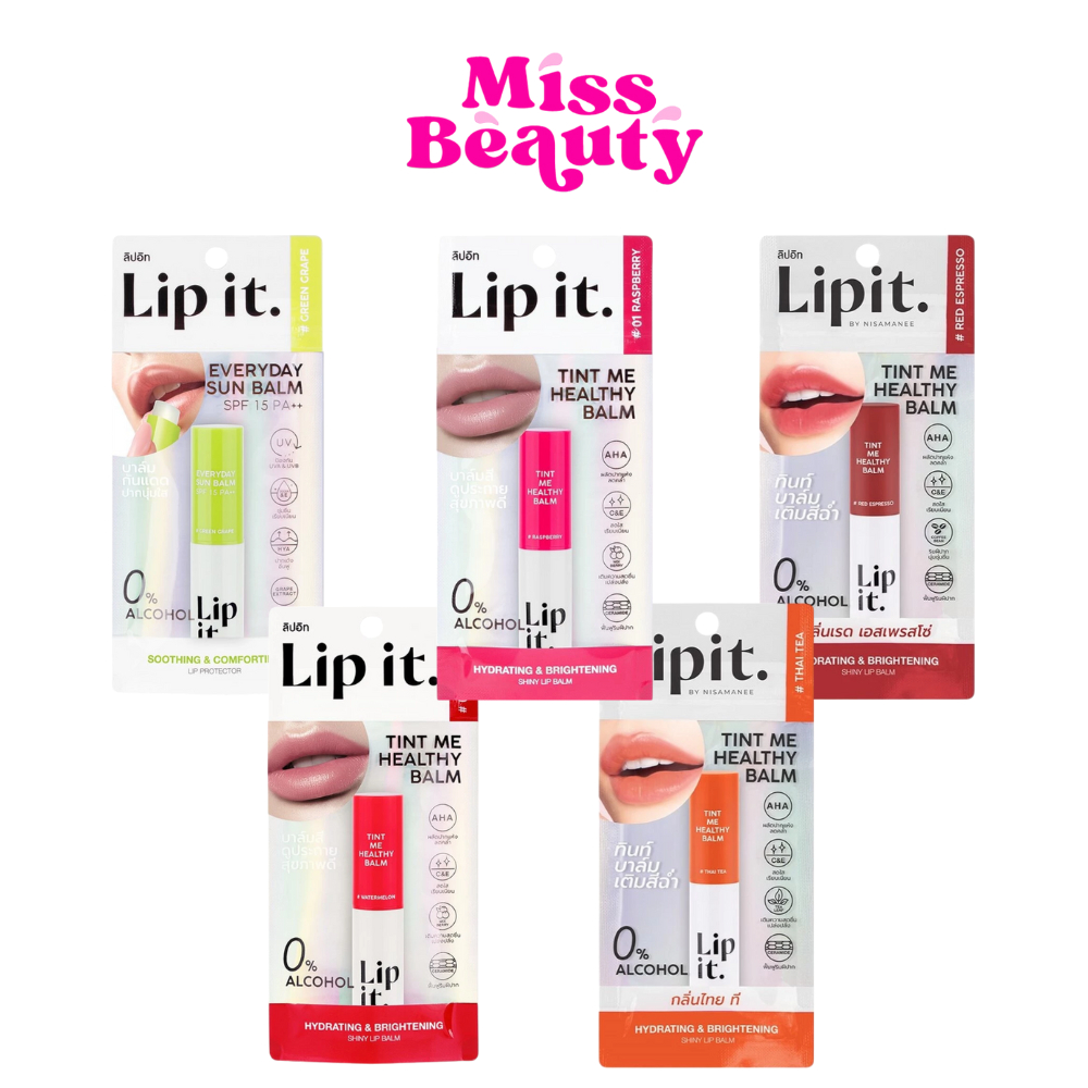 (liveลด50%)(1 ชิ้น) Lip It Sun Balm SPF15 / Me healthy balm ลิปอิท เอเวอรี่เดย์ ซัน บาล์ม / มี เฮลธ์ตี้ บาล์ม (3 g.)
